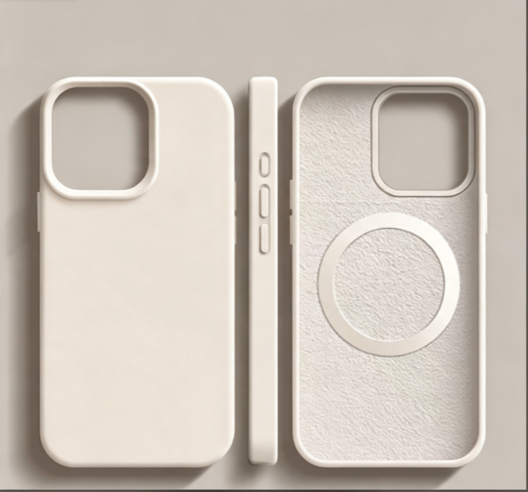 Magnetic Silicone iPhone Case with Soft-Touch Grip & Built-In Magnets for Wireless Charging, Scratch Protection, Slim Fit Design for Daily | Lonoma
