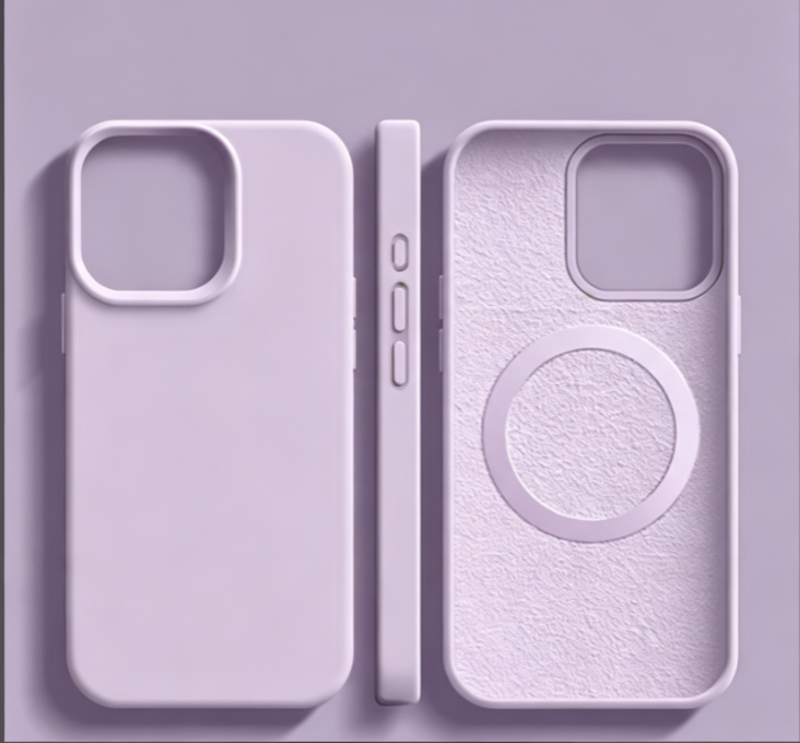Magnetic Silicone iPhone Case with Soft-Touch Grip & Built-In Magnets for Wireless Charging, Scratch Protection, Slim Fit Design for Daily | Lonoma