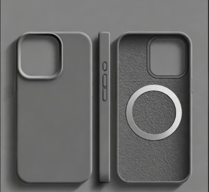 Magnetic Silicone iPhone Case with Soft-Touch Grip & Built-In Magnets for Wireless Charging, Scratch Protection, Slim Fit Design for Daily | Lonoma