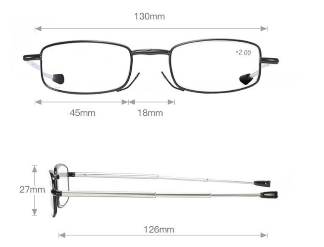 Compact Folding Reading Glasses with Protective Hard Case – Portable Magnifying Eyewear for Men and Women | Lonoma