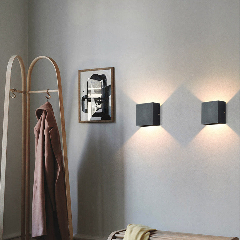 LED Outdoor Wall Sconce Metal Square Adjustable Light Fixture Waterproof IP65 for Patio Garden Porch Entryway Corridor Exterior | Lonoma