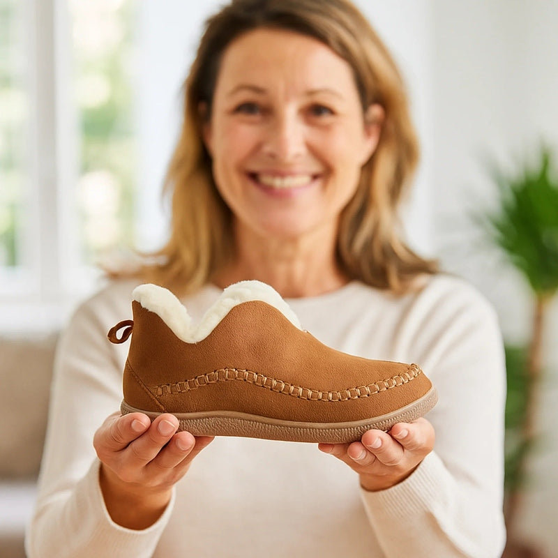 Cushioned House Slippers with Arch Support for Cold Floors – Insulated Indoor Footwear with Anti-Slip Sole for Winter Comfort | Lonoma