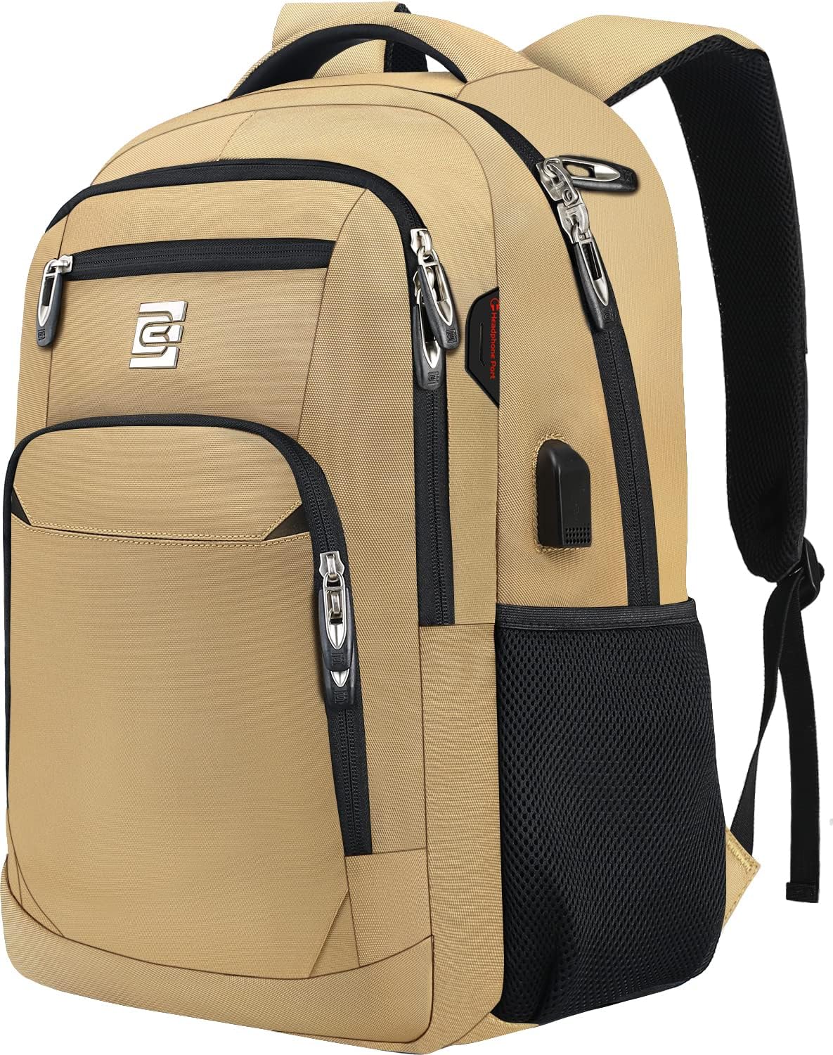 Laptop Backpack with USB Charging Port, Fits 15.6-Inch Laptops, Anti-Theft Pocket, Water-Resistant Travel Daypack for College & Work | Lonoma