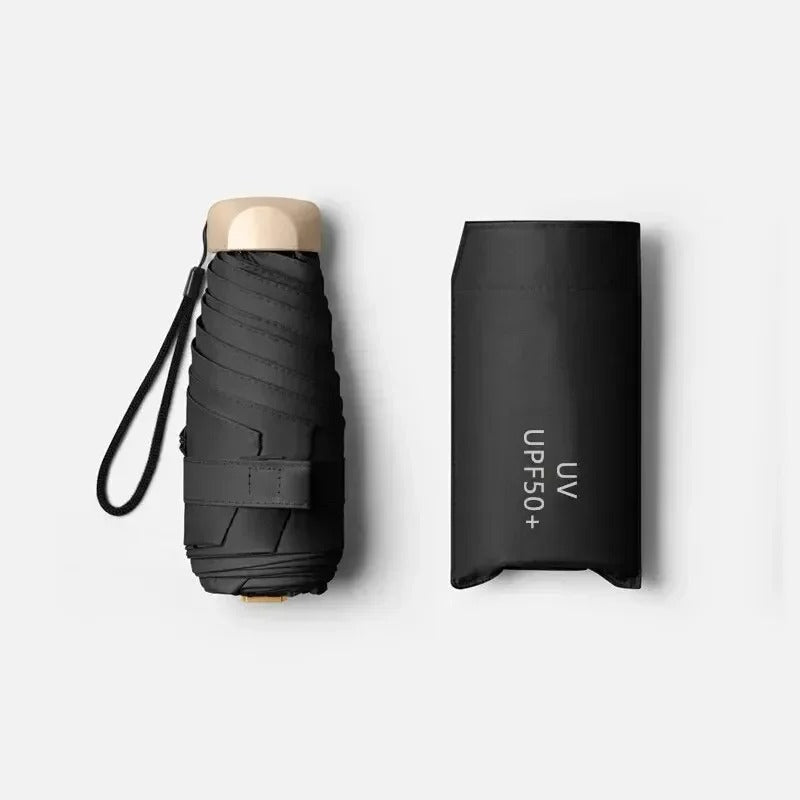 Compact Folding Umbrella Windproof UV Protection Rain & Sun Travel Purse Size for Commute Daily Use | Lonoma