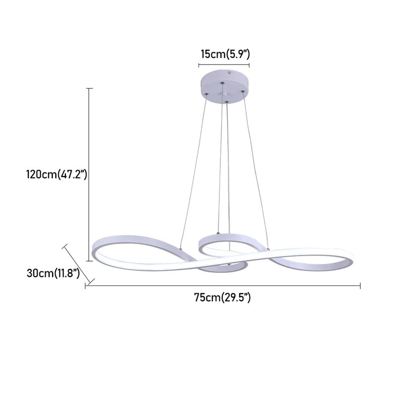 Dimmable LED Ring Pendant Light for Dining Room Kitchen Living Room Multi-Ring Aluminum Adjustable Height Modern Chandelier | Lonoma