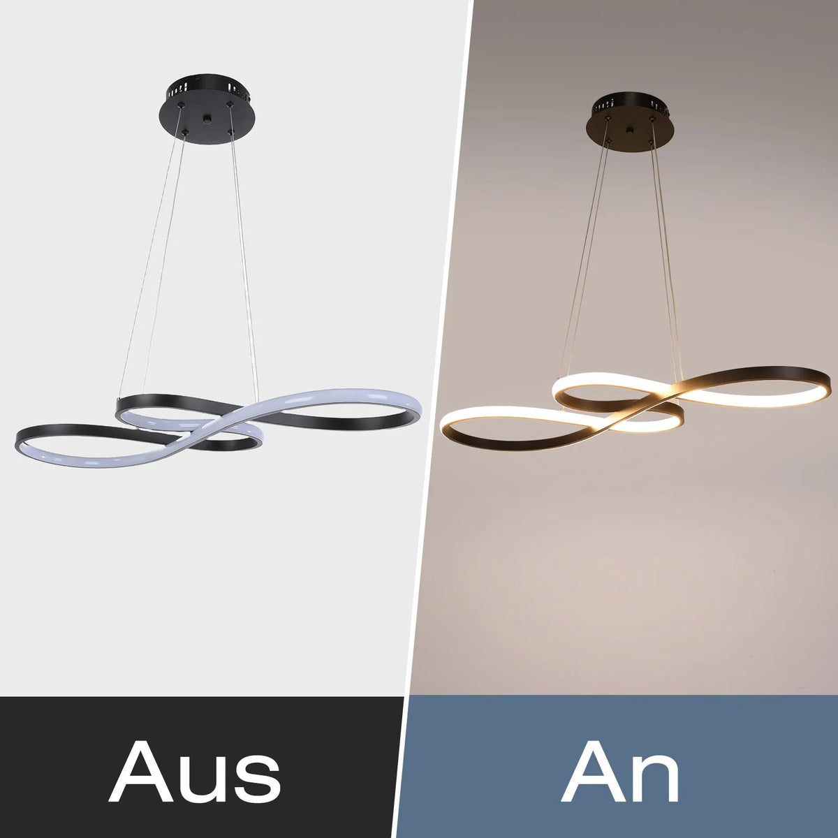 Dimmable LED Ring Pendant Light for Dining Room Kitchen Living Room Multi-Ring Aluminum Adjustable Height Modern Chandelier | Lonoma