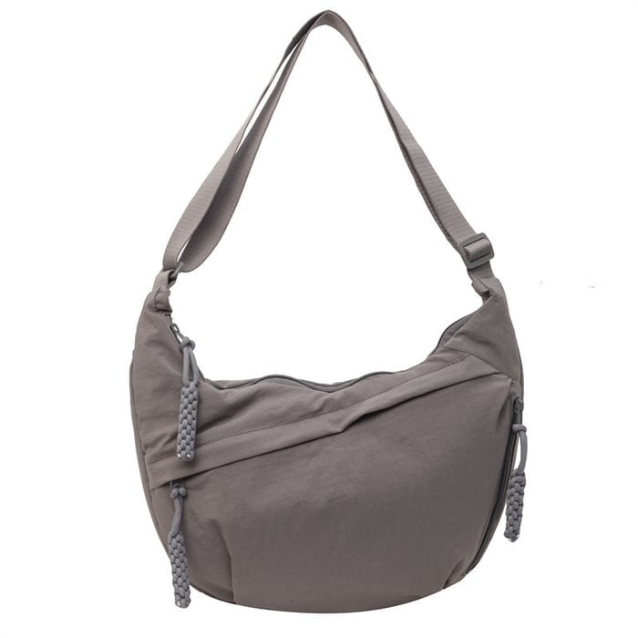 Curved Slouch Shoulder Bag – Lightweight Water-Resistant Nylon Hobo Crossbody Purse for Women, Adjustable Strap, Multi-Pocket Organizer | Lonoma