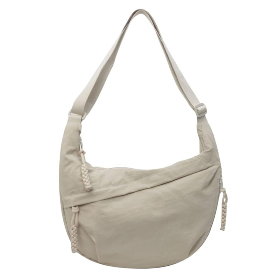Curved Slouch Shoulder Bag – Lightweight Water-Resistant Nylon Hobo Crossbody Purse for Women, Adjustable Strap, Multi-Pocket Organizer | Lonoma