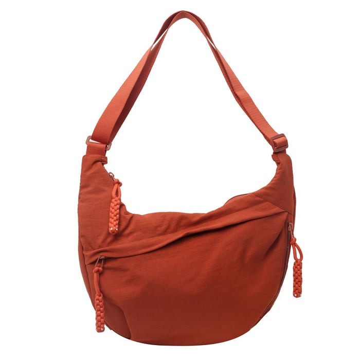 Curved Slouch Shoulder Bag – Lightweight Water-Resistant Nylon Hobo Crossbody Purse for Women, Adjustable Strap, Multi-Pocket Organizer | Lonoma