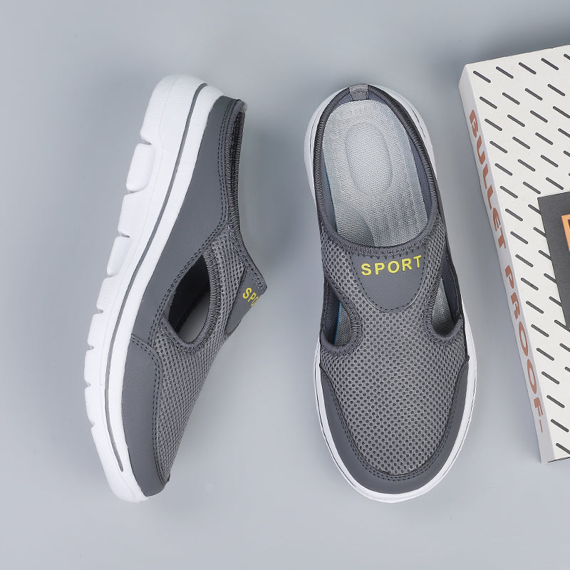 Men's Orthopedic Slip-On Shoes Wide Fit Breathable Mesh EVA Footbed Everyday Comfort Sneakers Casual Walking Loafers | Lonoma
