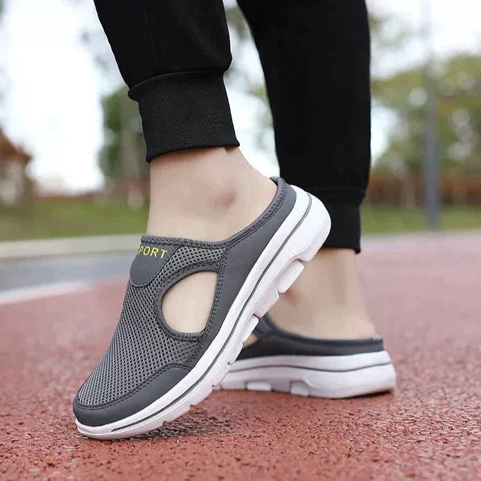 Men's Orthopedic Slip-On Shoes Wide Fit Breathable Mesh EVA Footbed Everyday Comfort Sneakers Casual Walking Loafers | Lonoma