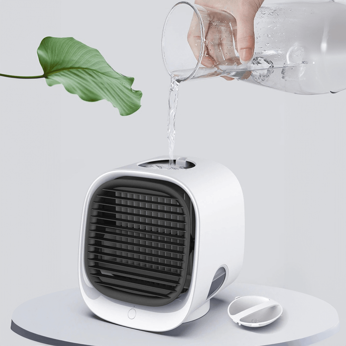 Compact USB Evaporative Air Cooler – Personal Desktop & Car Cooling Fan with Water Tank | Lonoma