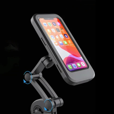 Waterproof Bike Phone Mount 360° Rotating Handlebar Holder with Touchscreen Access for Cycling Navigation | Lonoma