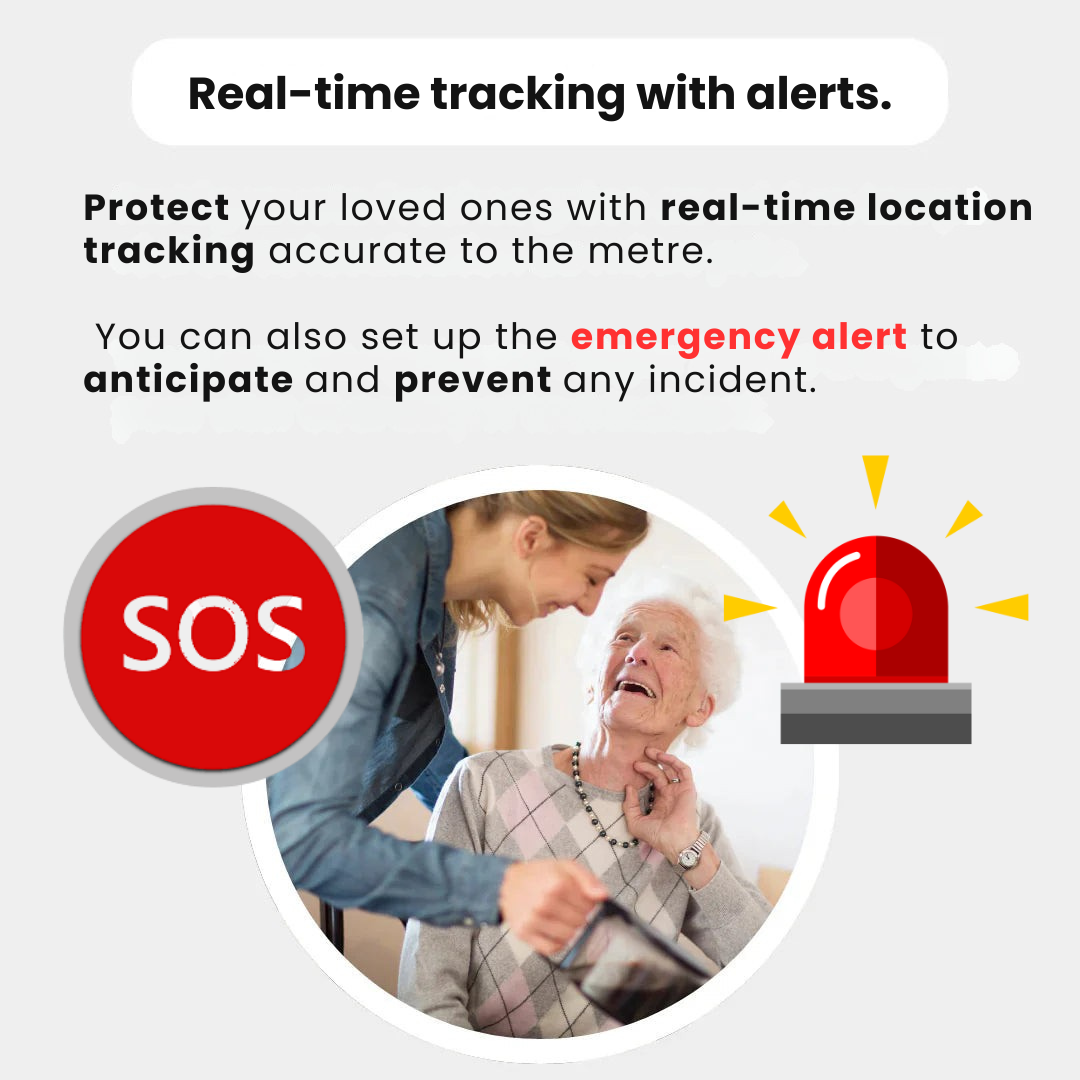 Personal Location Tracker for Elderly Care Lightweight Waterproof Apple Find My Compatible No Monthly Fees | Lonoma