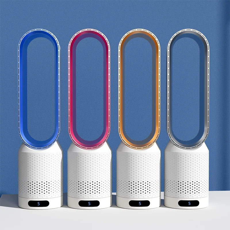 Bladeless Tower Fan with HEPA Air Purifier & Ionizer – 8-Speed Oscillating Cooling Fan for Bedroom, Living Room & Office – Quiet Air | Lonoma
