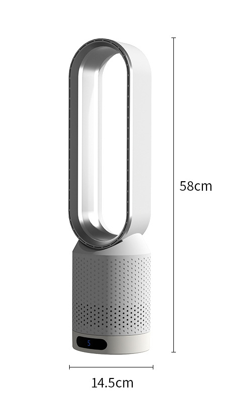 Bladeless Tower Fan with HEPA Air Purifier & Ionizer – 8-Speed Oscillating Cooling Fan for Bedroom, Living Room & Office – Quiet Air | Lonoma