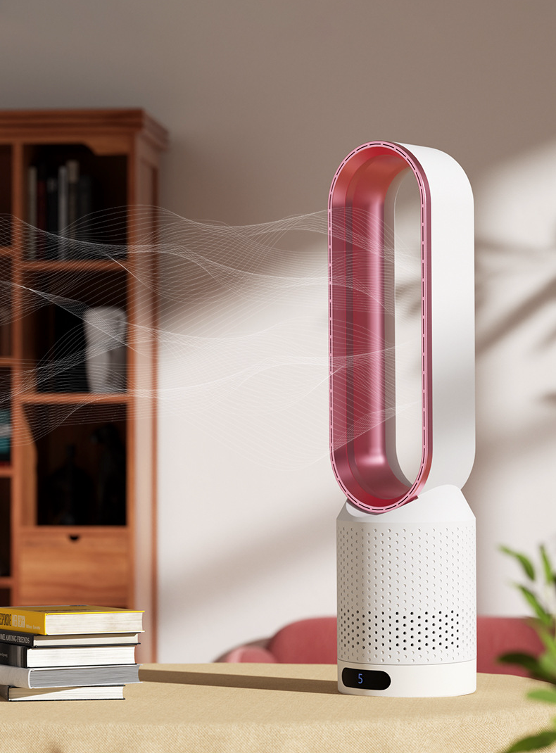 Bladeless Tower Fan with HEPA Air Purifier & Ionizer – 8-Speed Oscillating Cooling Fan for Bedroom, Living Room & Office – Quiet Air | Lonoma