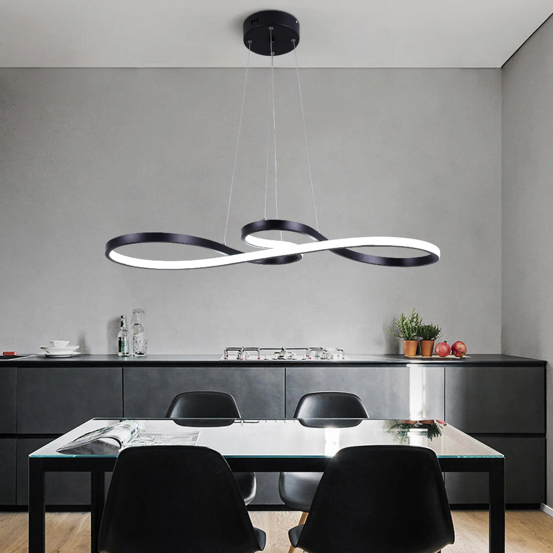 Dimmable LED Ring Pendant Light for Dining Room Kitchen Living Room Multi-Ring Aluminum Adjustable Height Modern Chandelier | Lonoma