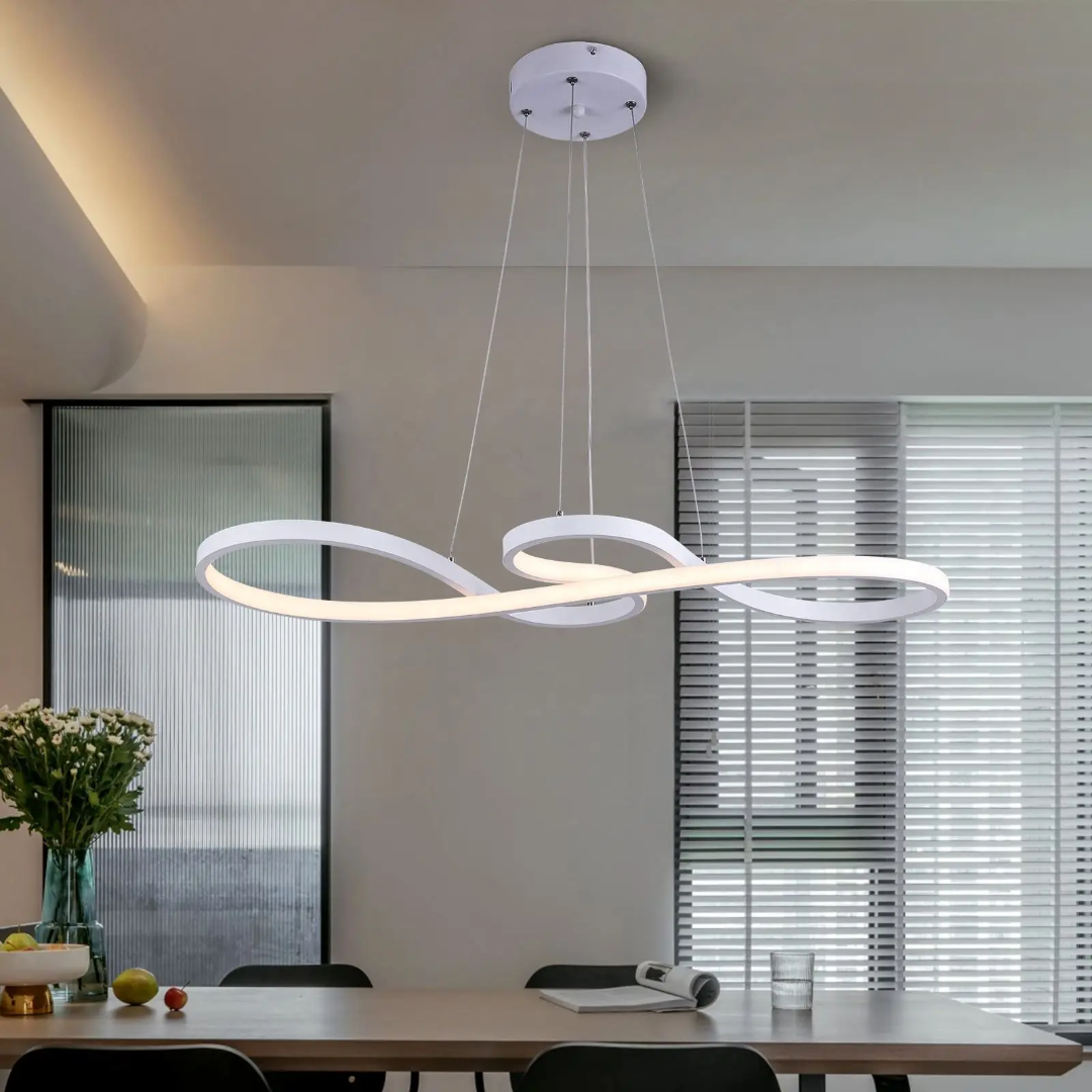 Dimmable LED Ring Pendant Light for Dining Room Kitchen Living Room Multi-Ring Aluminum Adjustable Height Modern Chandelier | Lonoma