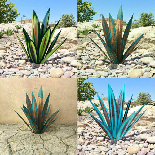Metal Agave Garden Sculpture Weatherproof Outdoor Yard Art Succulent Statue Desert Plant Decor for Patio Lawn Flower Bed Landscape Accent | Lonoma