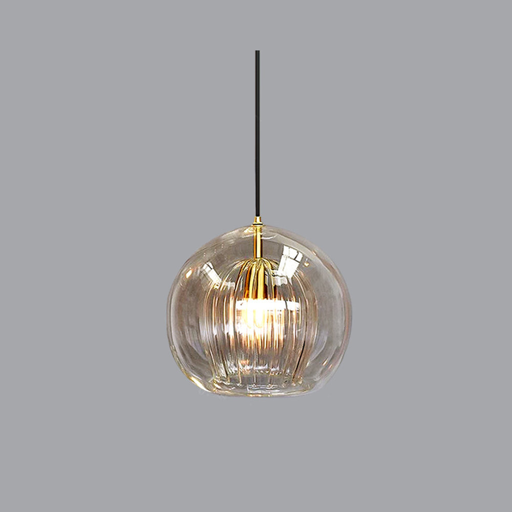 Glass Globe Pendant Light Adjustable Hanging Ceiling Lamp Metal & Glass Fixture for Kitchen Dining Room Bedroom Island Bar Restaurant Hallway | Lonoma