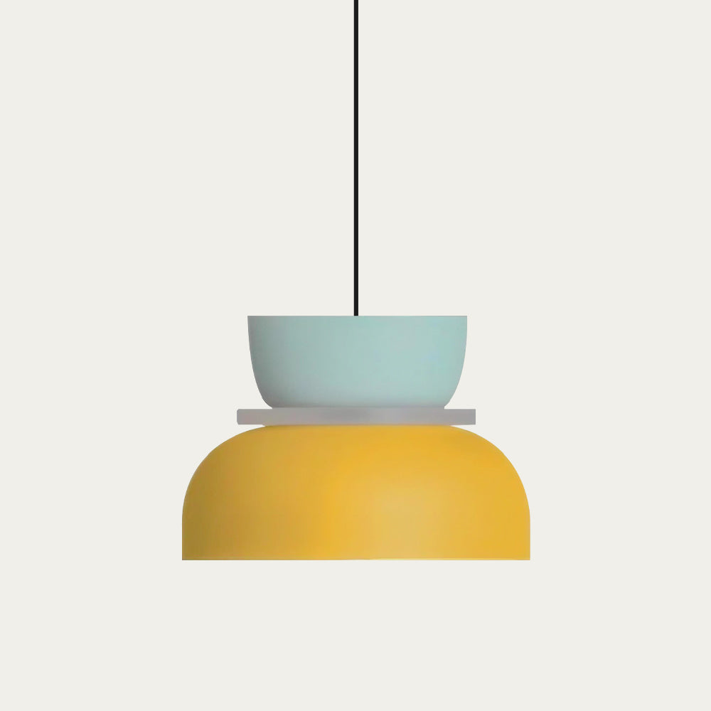 Layered Pendant Light with Color Accents, Scandinavian Design, Modern Hanging Fixture for Dining Room Kitchen Bedroom | Lonoma