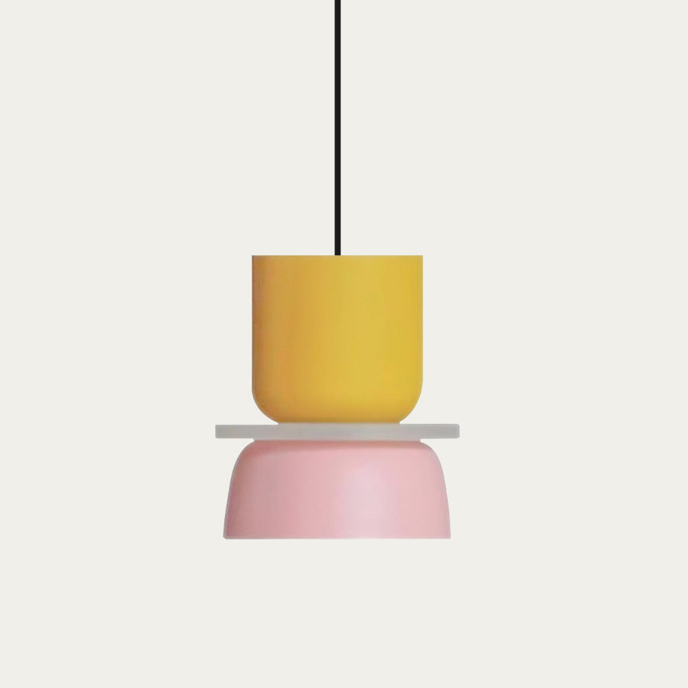 Layered Pendant Light with Color Accents, Scandinavian Design, Modern Hanging Fixture for Dining Room Kitchen Bedroom | Lonoma