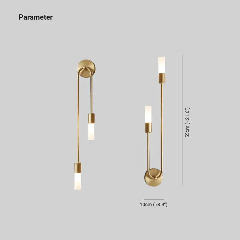 Contemporary Metal Wall Lamp with Acrylic Shade Gold Finish for Hallways and Entryways Hardwired Sconce Indoor Lighting Fixture | Lonoma