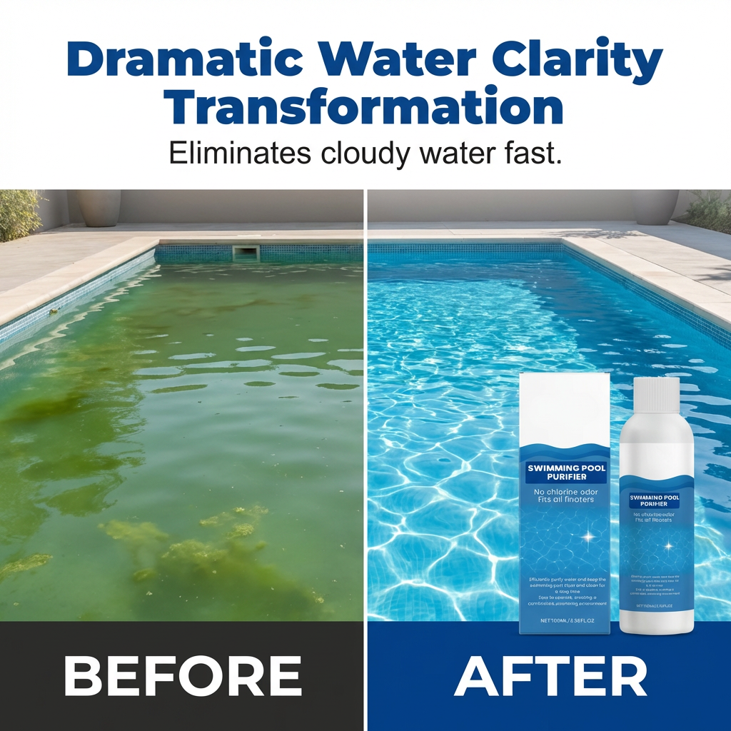 Chlorine-Free Pool & Spa Water Care Solution 3.4 fl oz, Algae Control for Inflatable Pools, Hot Tubs, Jacuzzis & Whirlpool Baths | Lonoma