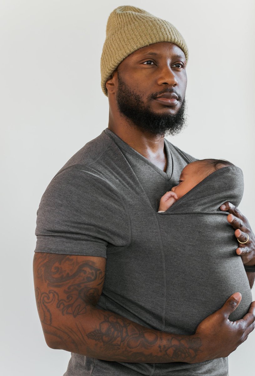 Hands-Free Infant Holding Shirt for Parents | Soft Cotton Wrap-Style Top for Newborns 0-12 Months | Keeps Baby Secure While You Move | Lonoma