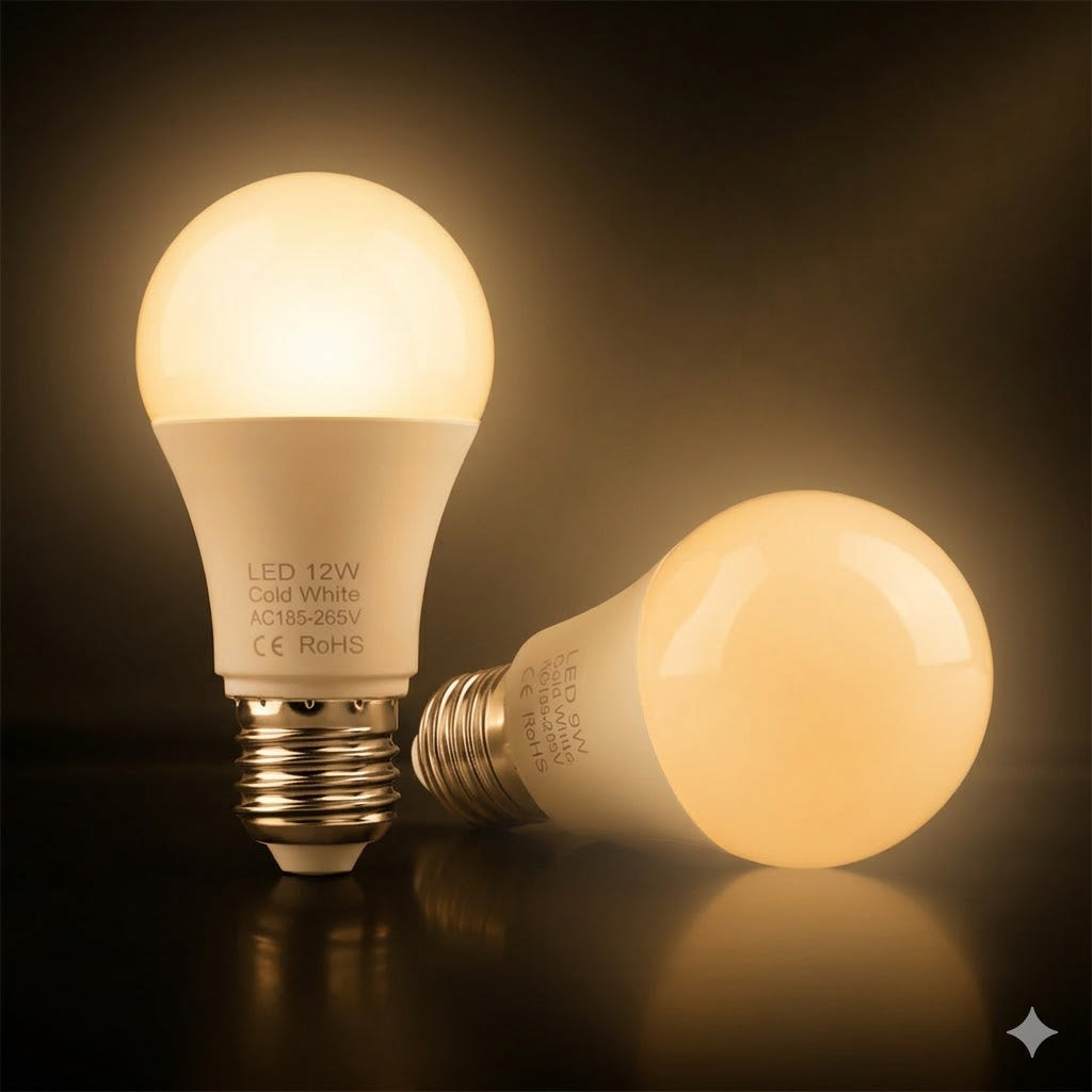 E27 LED Light Bulb, Warm White 2700K-3000K Screw Base, Energy Saving Flicker-Free Bulb for Living Room, Bedroom & Table Lamps | Lonoma