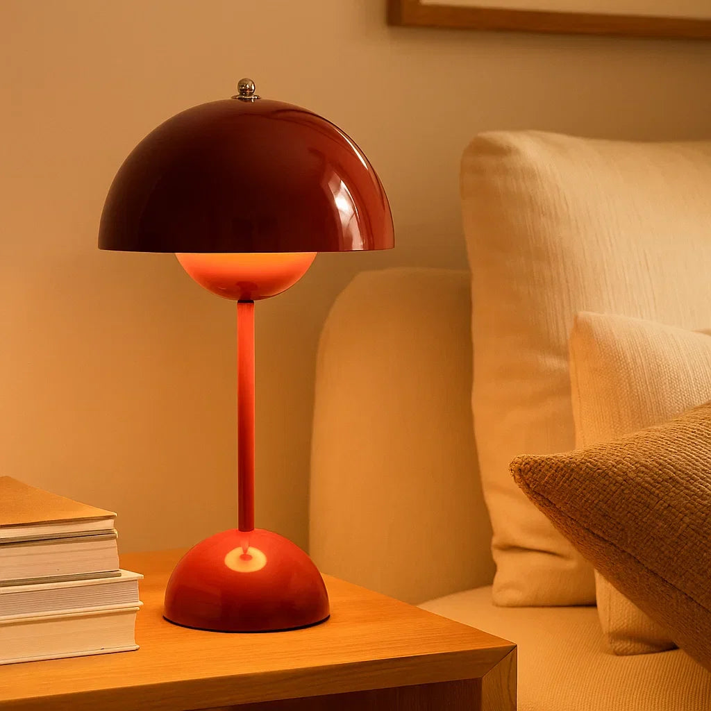 LED Touch Table Lamp, 3-Level Dimmable Nightstand Lamp, Warm White Scandinavian Bedside, Desk & Shelf Reading Light Accent Lamp | Lonoma